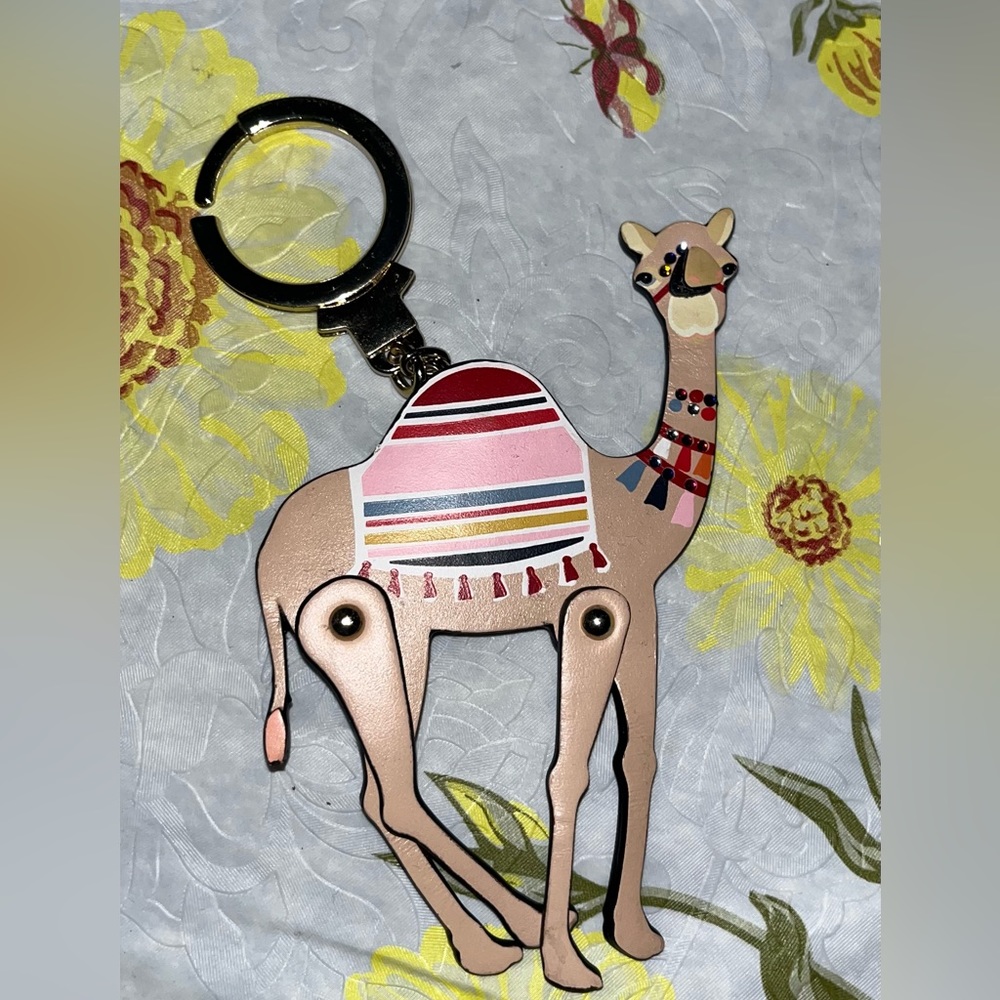 KATE SPADE SPICE THINGS UP JEWELED CAMEL KEY CHAIN /FOB NWOT